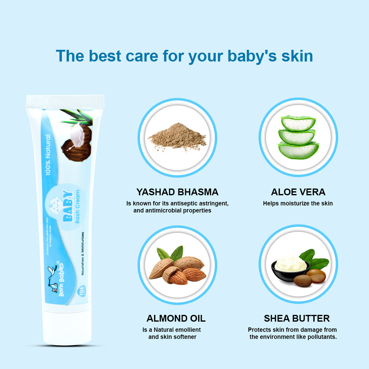 Combo Pack Of Baby Rash Cream & Baby Powder