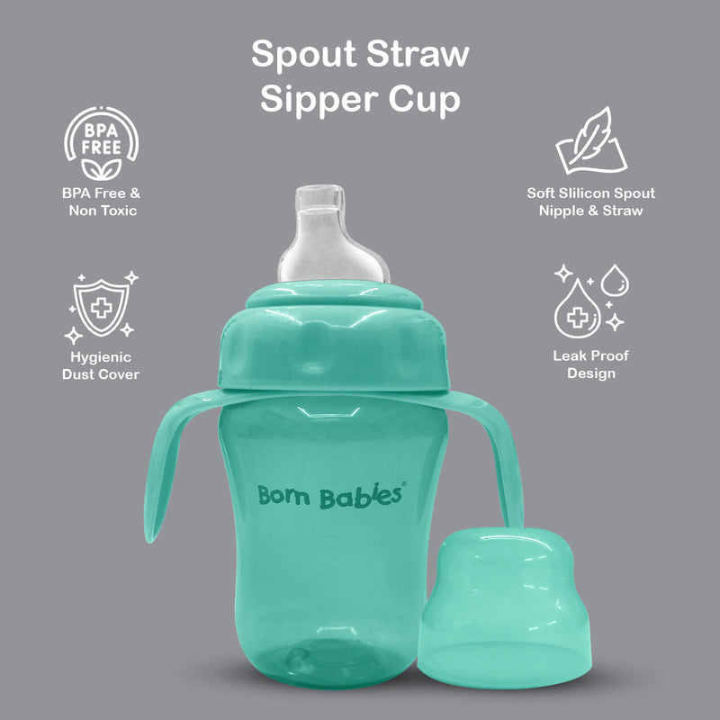 Baby Sipper cup BPA free convirtable for toddler kid , soft spout straw mug - 210ML