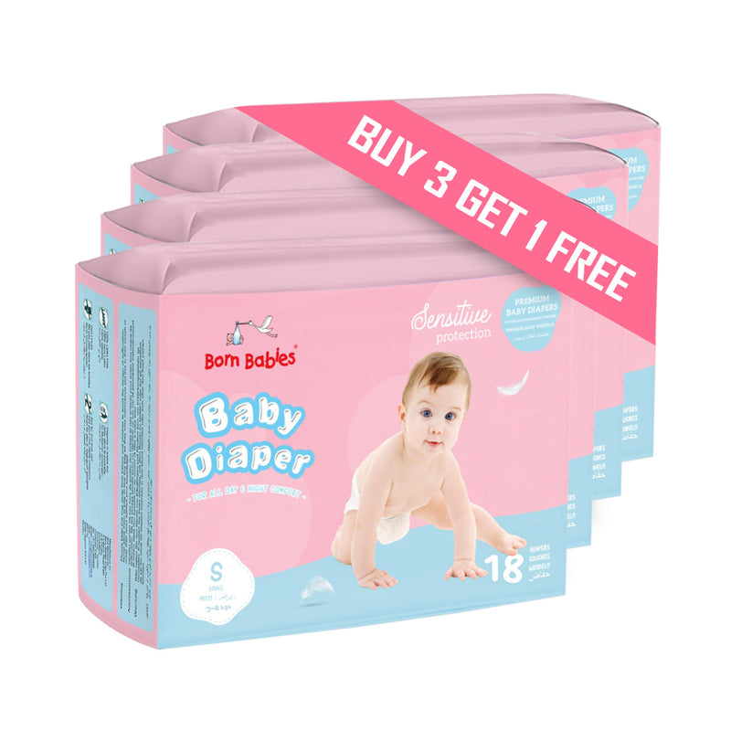 Baby Tape Diaper  Three Layer Leakage Protection High Absorb-NB(20 Pieces)