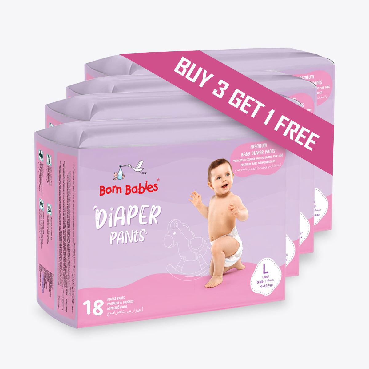 Baby Diaper Pants  Three Layer Leakage Protection High Absorb-M (20 Pieces)