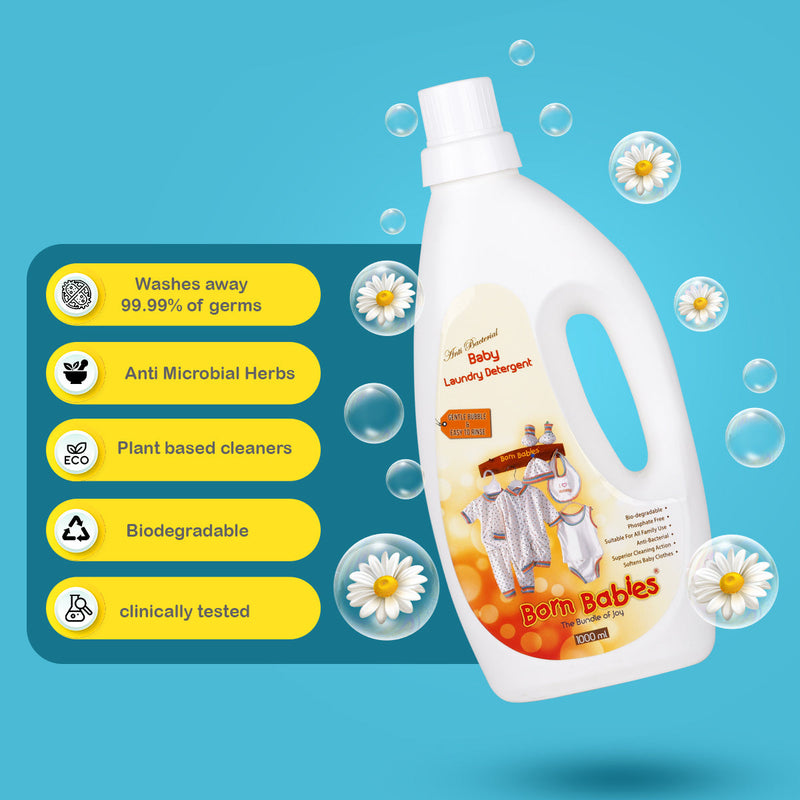 Born Babies Anti-Bacterial Baby Laundry Detergent Liquid - 1 Litre