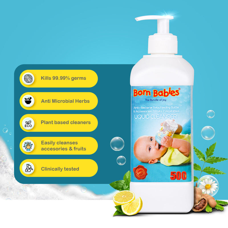 Born Babies Baby Bottle & Dish Wash Liquid Cleanser - 500 ML