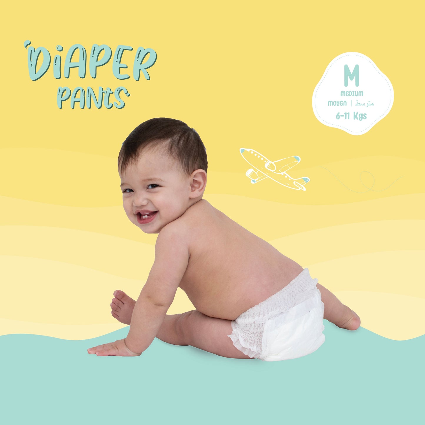 Baby Diaper Pants  Three Layer Leakage Protection High Absorb-M (20 Pieces)