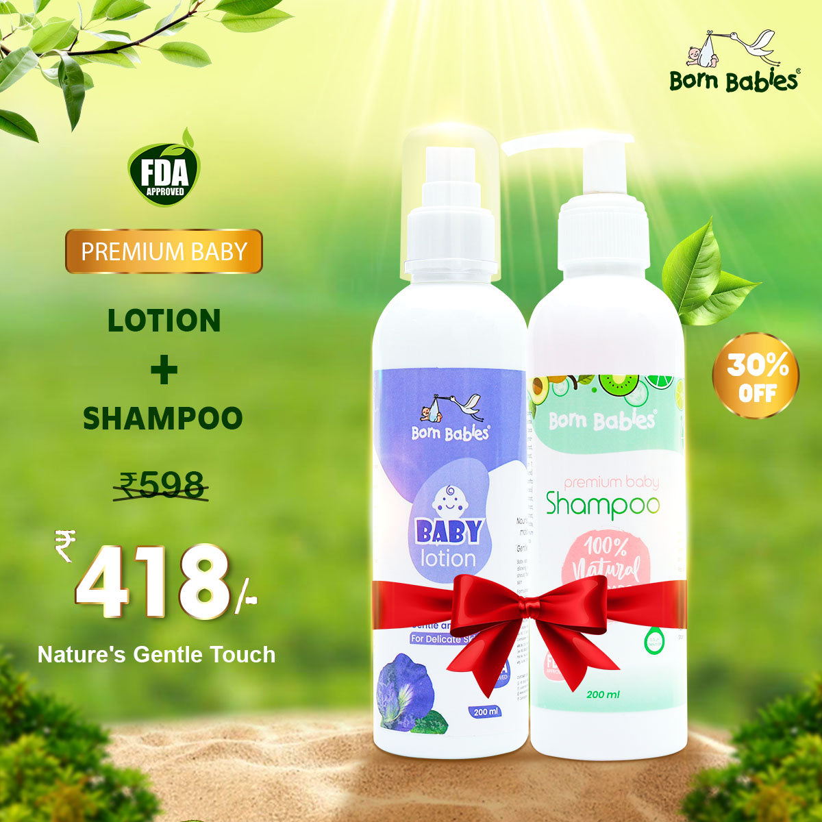 Combo Pack Of Baby Body Lotion & Baby Shampoo