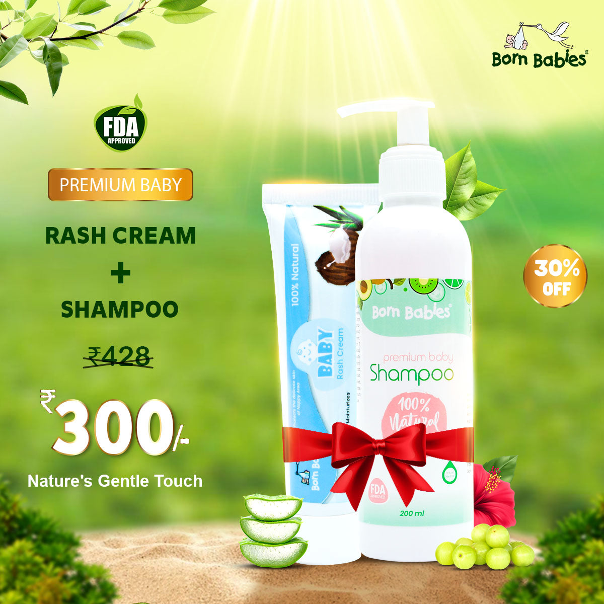 Combo Pack Of Baby Rash Cream & Baby Shampoo