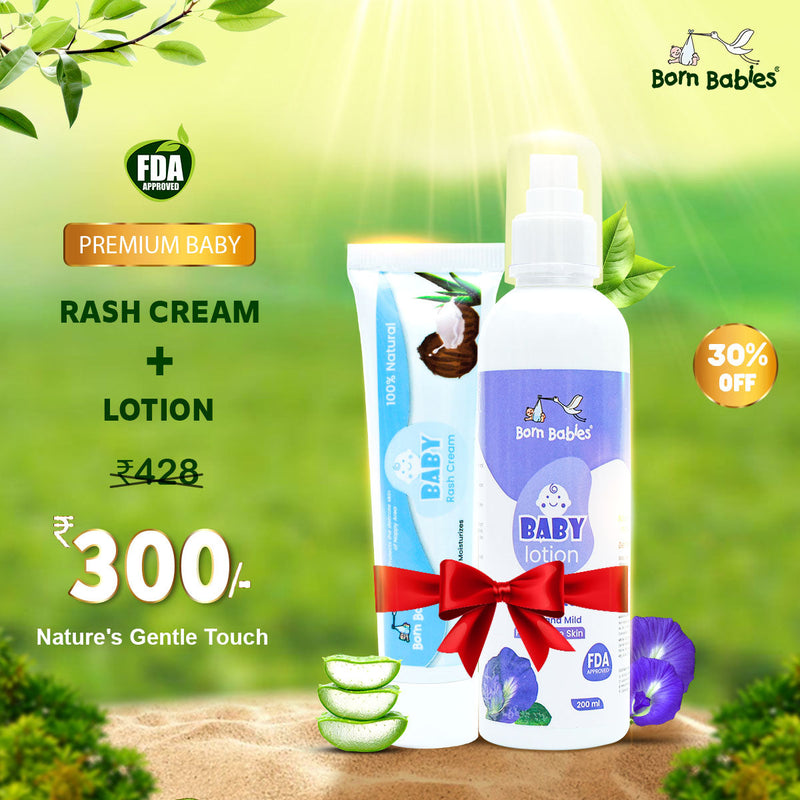 Combo Pack Of Baby Rash Cream & Baby Body Lotion